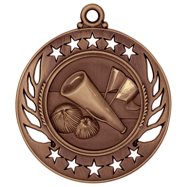 Antique Bronze 2 1/4" Cheer Galaxy Medal