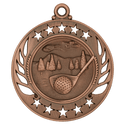 Antique Bronze 2 1/4" Golf Galaxy Medal