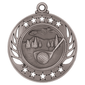 Antique Silver 2 1/4" Golf Galaxy Medal