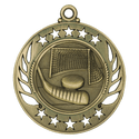 Antique Gold 2 1/4" Hockey Galaxy Medal