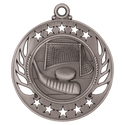 Antique Silver 2 1/4" Hockey Galaxy Medal