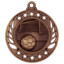 Antique Bronze 2 1/4" Soccer Galaxy Medal