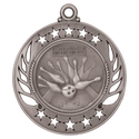Antique Silver 2 1/4" Bowling Galaxy Medal