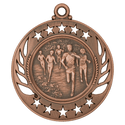 Antique Bronze 2 1/4" Cross Country Galaxy Medal