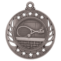 Antique Silver 2 1/4" Tennis Galaxy Medal