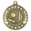 Antique Gold 2 1/4" Volleyball Galaxy Medal