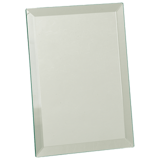 6" x 8" Clear Mirror Glass Plaque