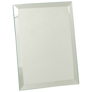 Clear 7" x 9" Glass Mirror Plaque