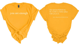 Buy gold You Are Enough Unisex Tee - Crawford County Suicide Prevention Coalition