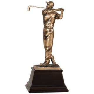 9 3/4" Bronze Male Golf Resin Award