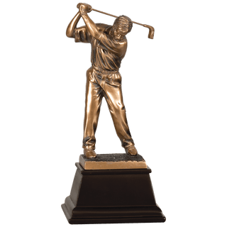 9 1/2" Bronze Male Golf Resin Award