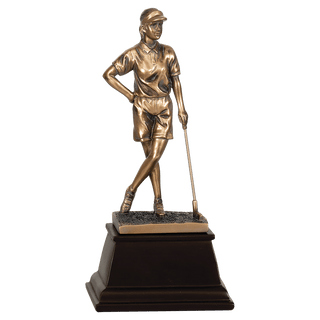 13" Bronze Female Golf Resin Award