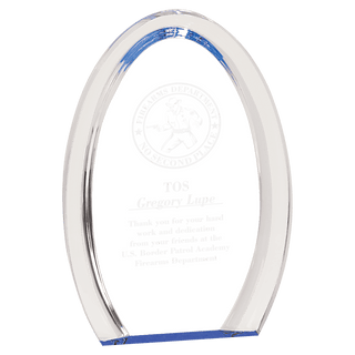 Blue 7" Oval Halo Acrylic