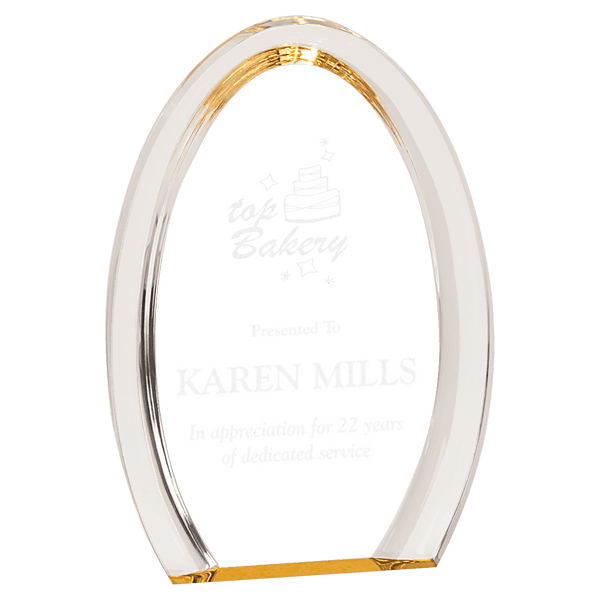 Gold 7" Oval Halo Acrylic