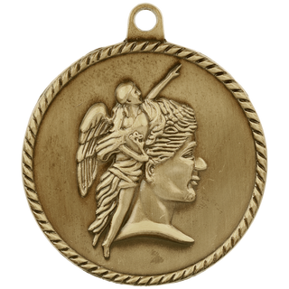 2" Antique Gold Acheivement High Relief Medal
