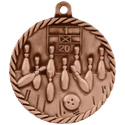 Antique Bronze 2" Bowling High Relief Medal