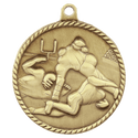 Antique Gold 2" Football High Relief Medal
