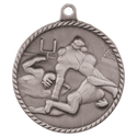 Antique Silver 2" Football High Relief Medal