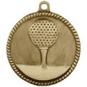 Antique Gold 2" Golf High Relief Medal