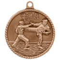 Antique Bronze 2" Martial Arts High Relief Medal