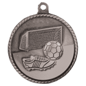 Antique Silver 2" Soccer High Relief Medal