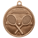 Antique Bronze 2" Tennis High Relief Medal