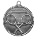 Antique Silver 2" Tennis High Relief Medal