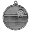 Antique Silver 2" Volleyball High Relief Medal