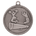 Antique Silver 2" Cheer High Relief Medal