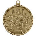 Antique Gold 2" Cross Country High Relief Medal