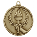 Antique Gold 2" Torch High Relief Medal
