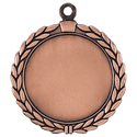 Antique Bronze 2 1/2" Wreath 2" Insert Holder Medal