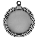Antique Silver 2 1/2" Wreath 2" Insert Holder Medal