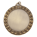 Antique Gold 2 2 3/4" Wreath 2" Insert Holder Medal