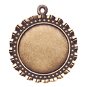 Antique Gold 2 5/8" Star 2" Insert Holder Medal