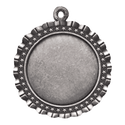 Antique Silver 2 5/8" Star 2" Insert Holder Medal