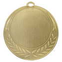 Antique Gold 2 3/4" Half Wreath 2" Insert Holder Medal