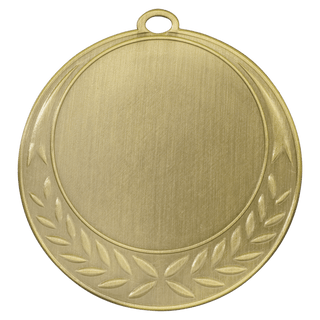 Antique Gold 2 3/4" Half Wreath 2" Insert Holder Medal