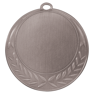 Antique Silver 2 3/4" Half Wreath 2" Insert Holder Medal