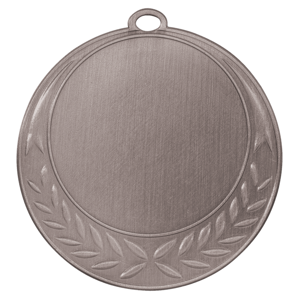 Antique Silver 2 3/4" Half Wreath 2" Insert Holder Medal