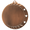 Antique Bronze 2 3/4" 3-Star 2" Insert Holder Medal
