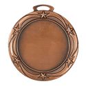 Antique Bronze 2 3/4" Star 2" Insert Holder Medal
