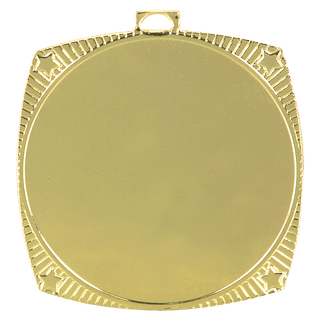 Bright Gold 2 1/8" Square Star 2" Insert Holder Medal