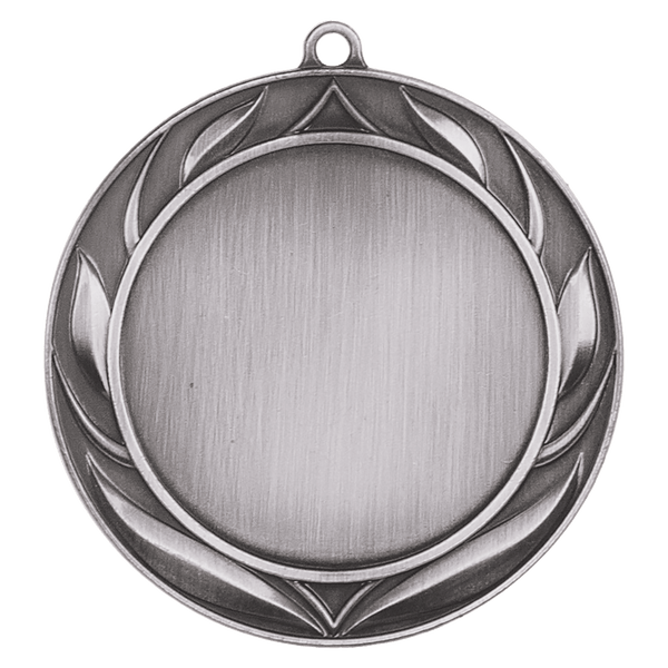 Antique Silver 2 3/4" Wreath 2" Insert Holder Medal