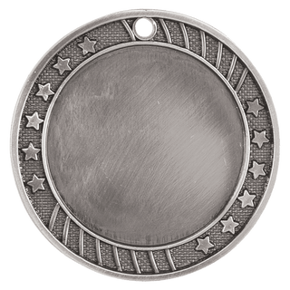 Antique Silver 2 3/4" 12-Star 2" Insert Holder Medal