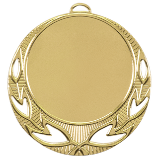 Bright Gold 2 3/4" Open Wreath 2" Insert Holder Medal