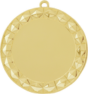 Bright Gold 2 3/4" Diamond 2" Insert Holder Medal