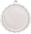 Bright Silver 2 3/4" Sun 2" Insert Holder Medal