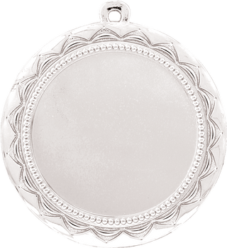 Bright Silver 2 3/4" Sun 2" Insert Holder Medal