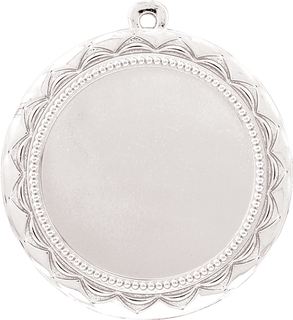 Bright Silver 2 3/4" Sun 2" Insert Holder Medal